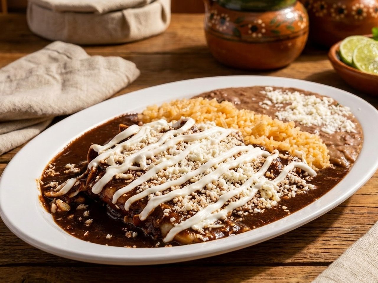 Mole enchiladas, chile verde, and no shortcuts
