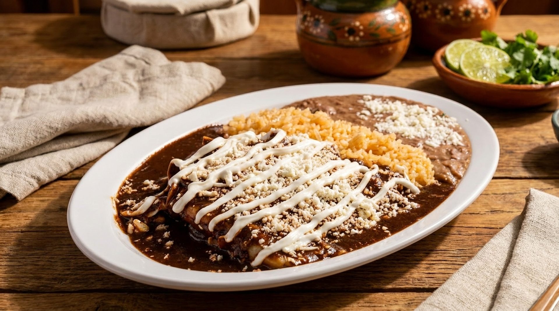 Mole enchiladas, chile verde, and no shortcuts